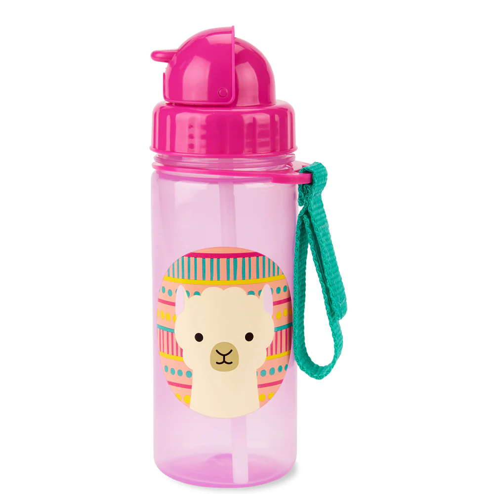 Botella Zoo Straw Llama Rosada Skip Hop