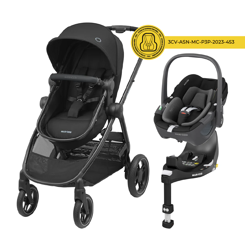 Coche Travel System Zelia 3 + Pebble 360° Pro + Family Fix Maxi Cosi