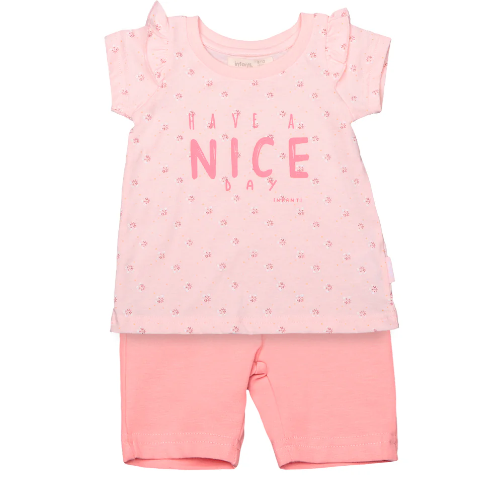 Conjunto Flowers Biker Niña
