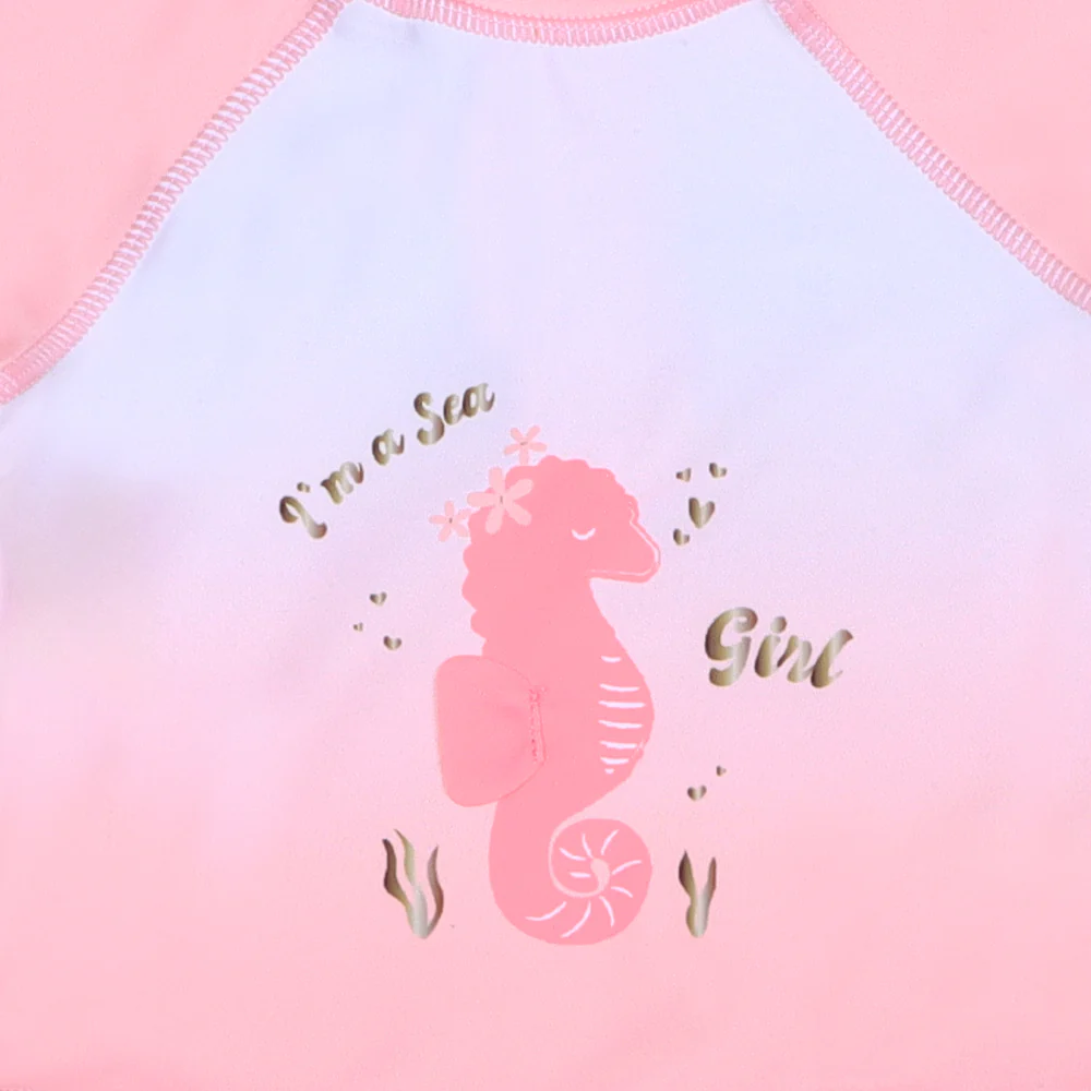 Conjunto traje de baño seahorse  fps 50 uv niña - Image 4
