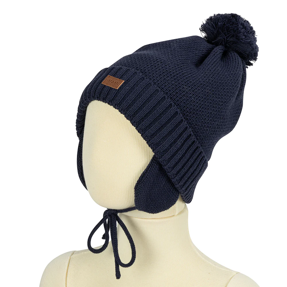Gorro Con Pompón Azul Infanti