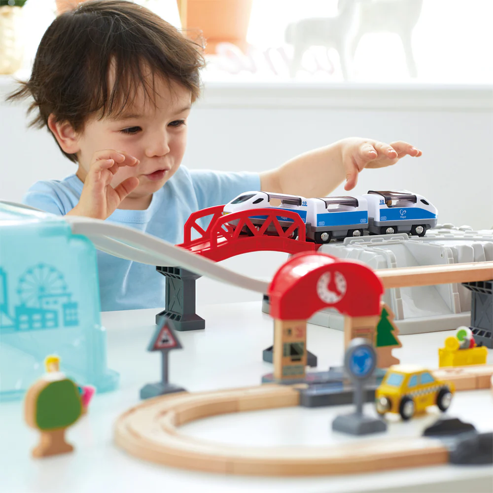 Juego De Bloques Tren De La Ciudad Hape - Image 3