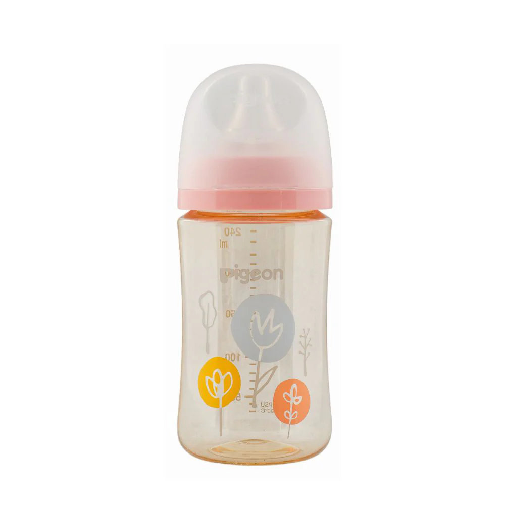 Mamadera Softouch PPSU 240 ml Flores Pigeon
