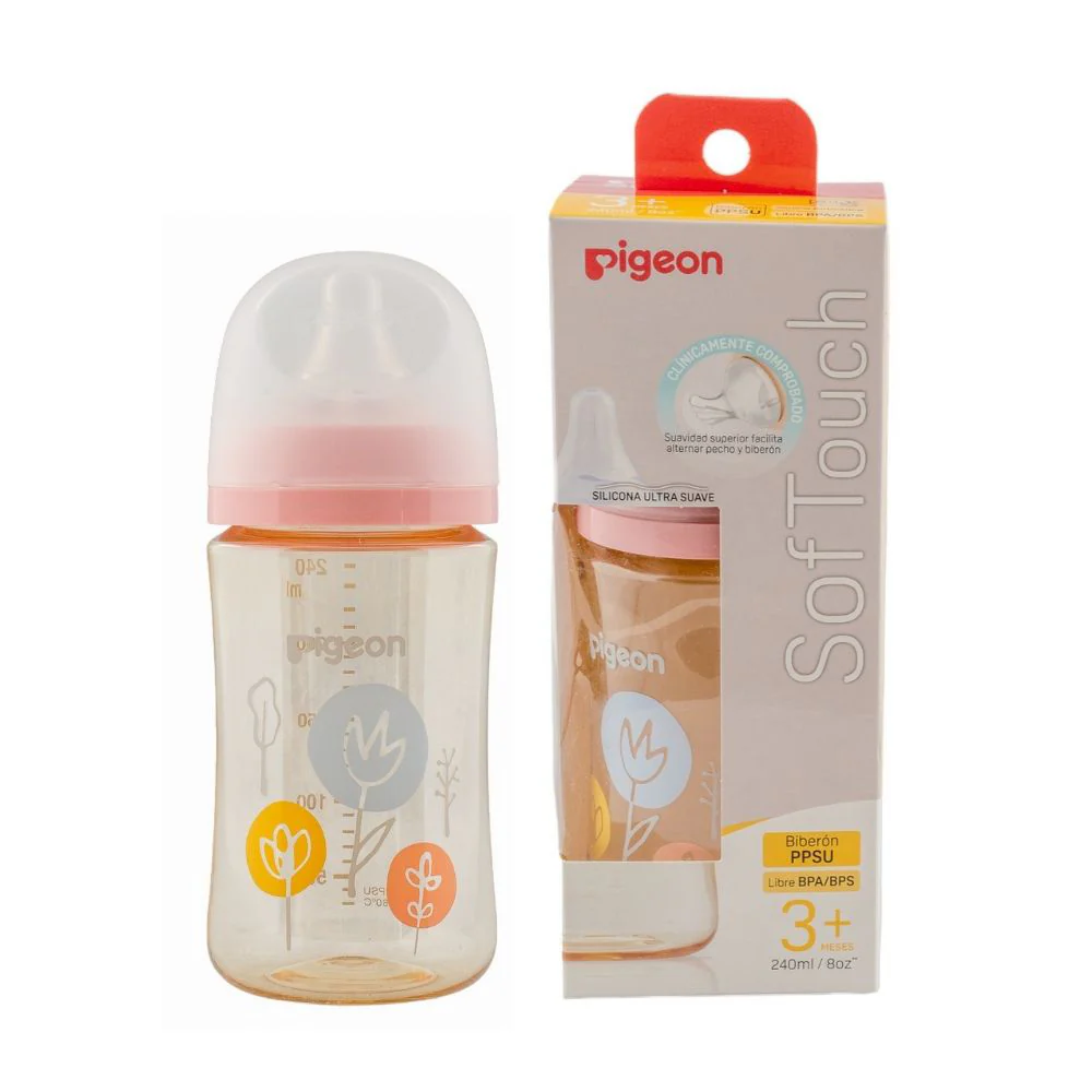 Mamadera Softouch PPSU 240 ml Flores Pigeon - Image 2