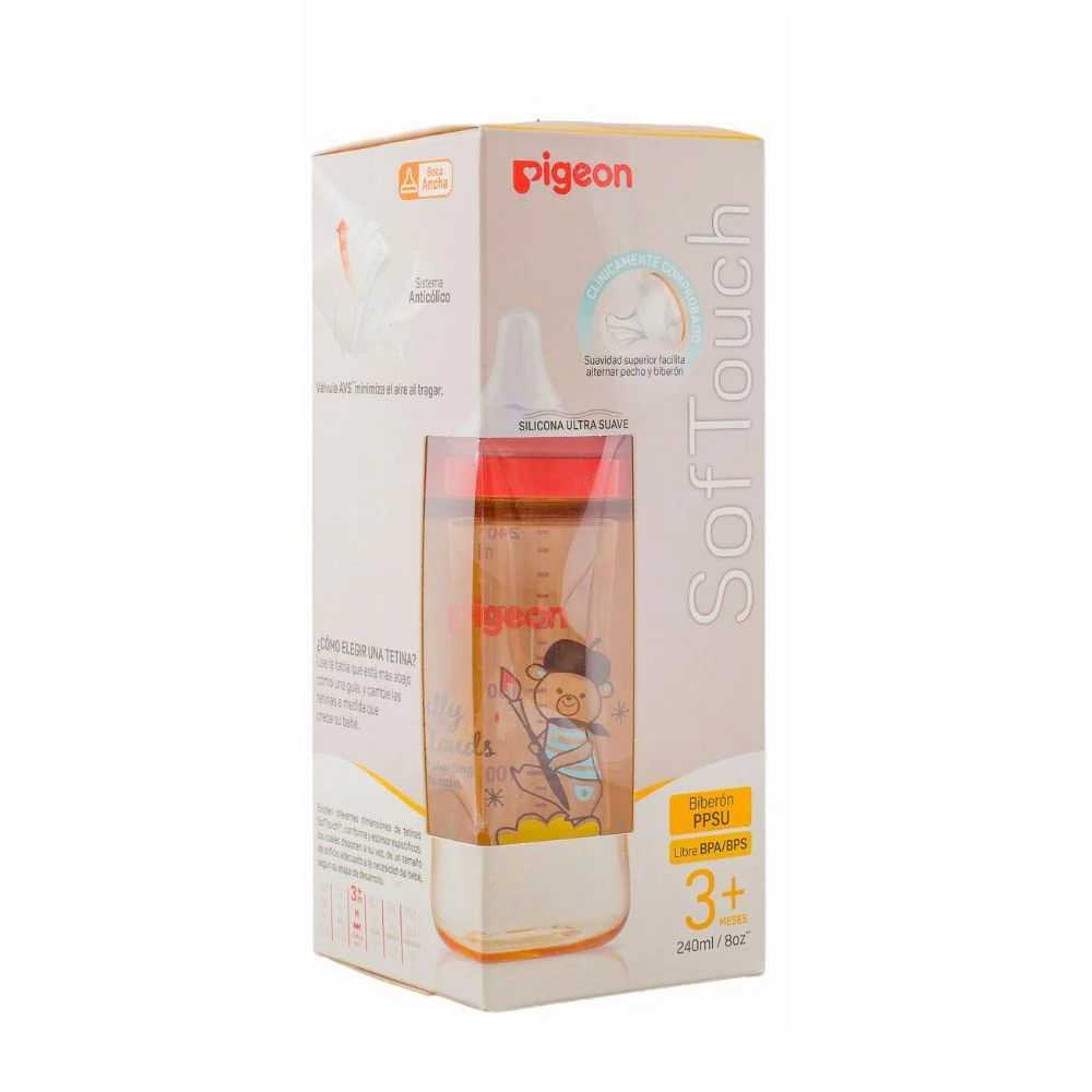 Mamadera Softouch PPSU 240 ml Osos Pigeon - Image 3