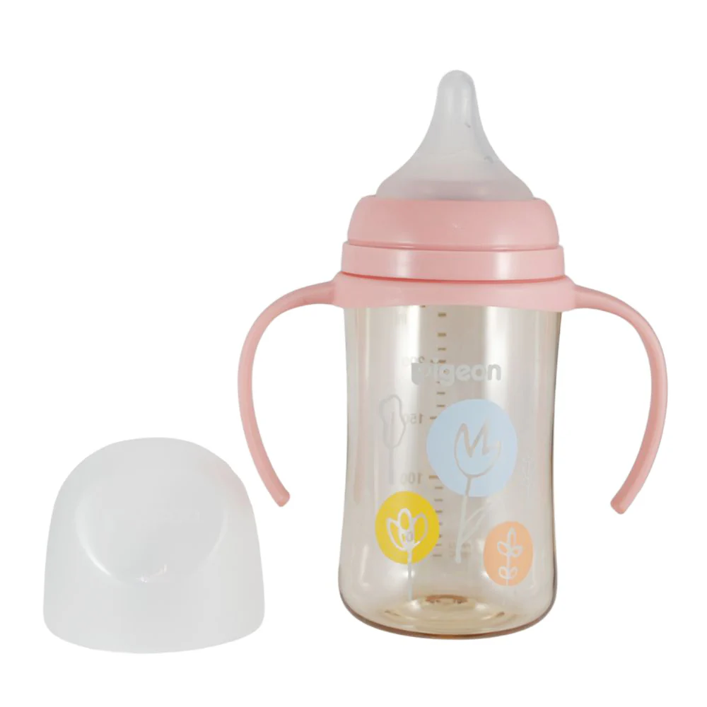 Mamadera Softouch PPSU con Asas 240 ml Flores Pigeon - Image 3