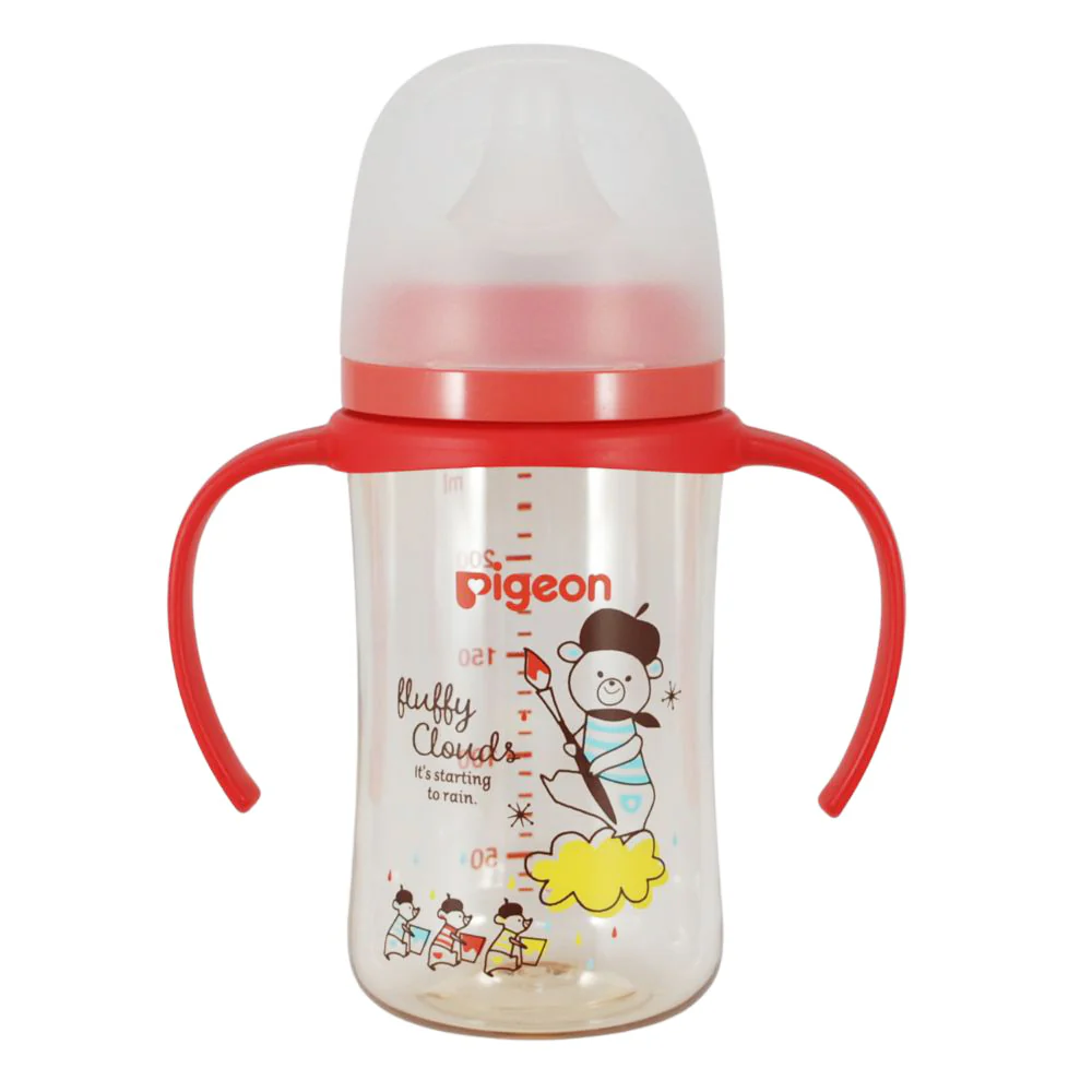 Mamadera Softouch PPSU con Asas 240 ml Osos Pigeon