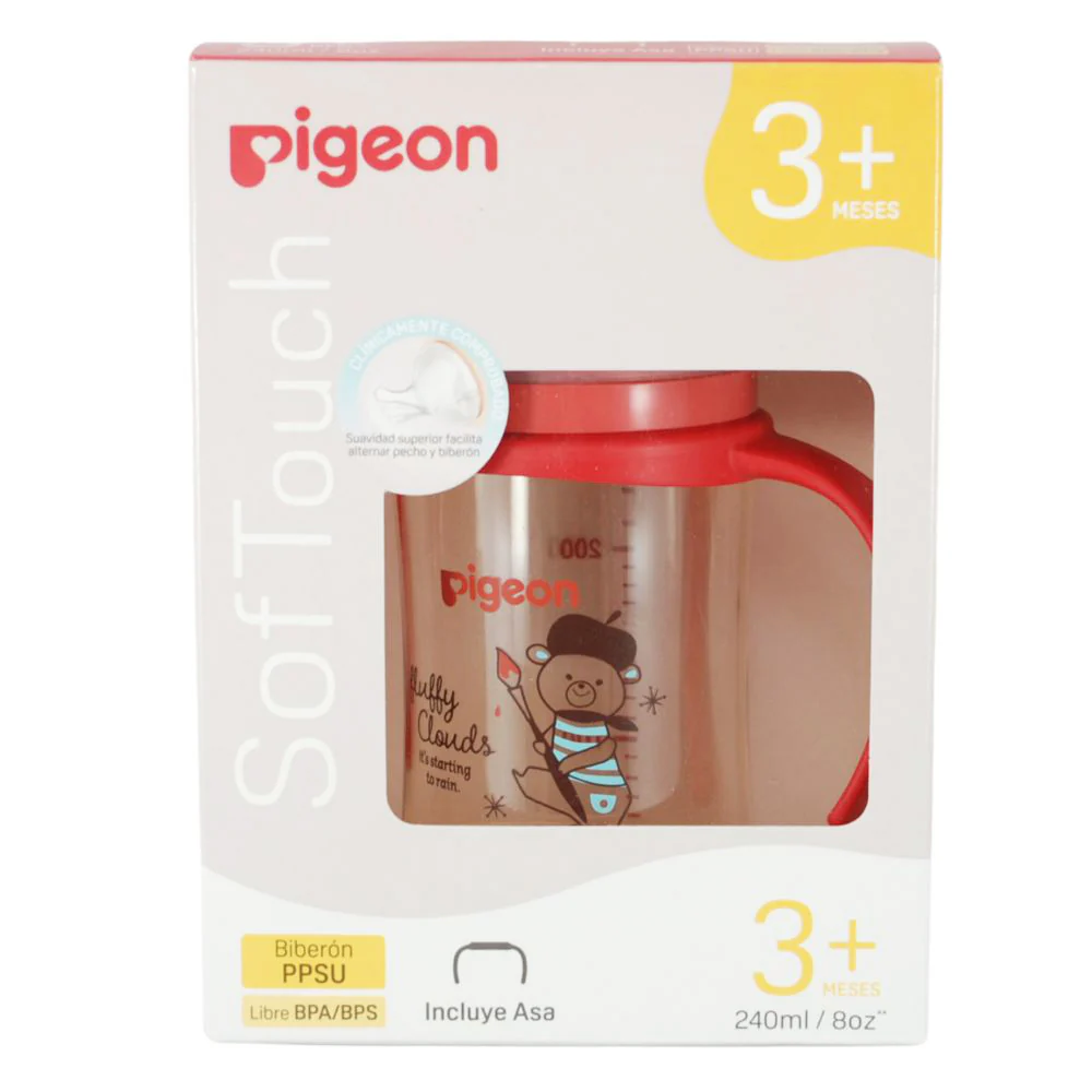 Mamadera Softouch PPSU con Asas 240 ml Osos Pigeon - Image 2