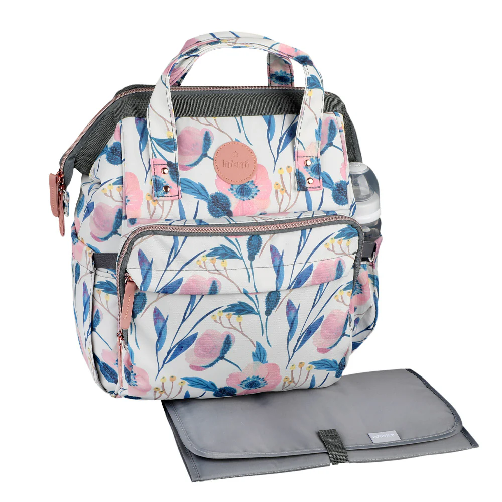 Mochila Pañalera Open Floral Infanti