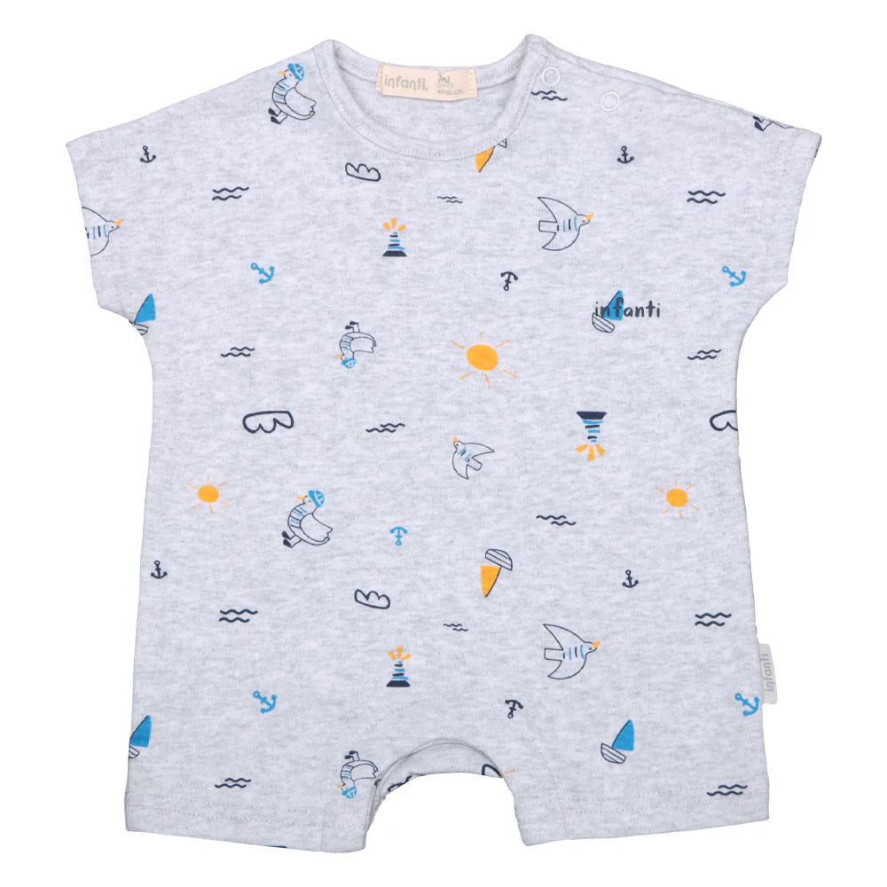 Osito Corto Manga Kimono Sealife Niño Algodón - Image 3