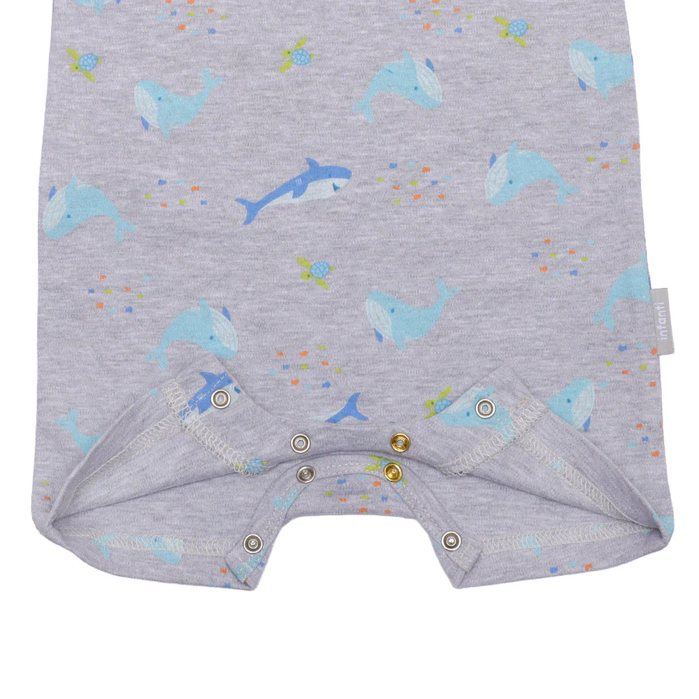 Osito Corto Manga Kimono Sealife Niño Gris Infanti - Image 4