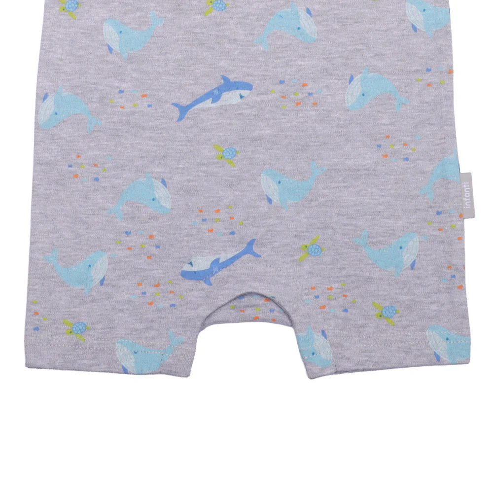 Osito Corto Manga Kimono Sealife Niño Gris Infanti - Image 5
