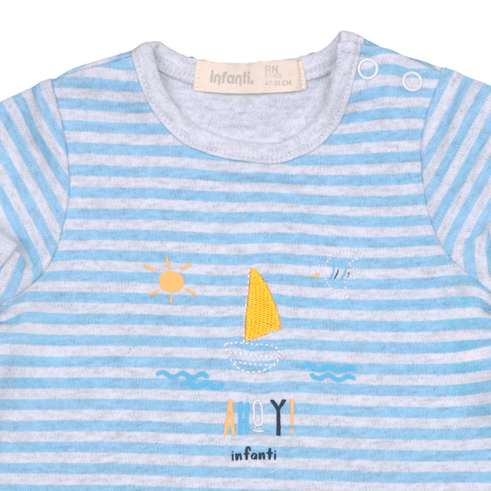 Osito Corto Sealife Imitación Polera Niño Algodón - Image 2