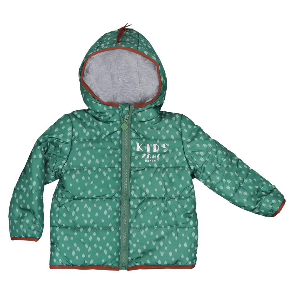Parka Con Gorro Dino Niño Infanti Verde