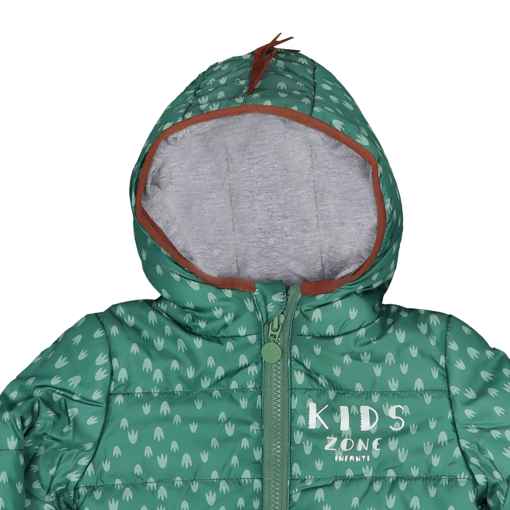 Parka Con Gorro Dino Niño Infanti Verde - Image 2