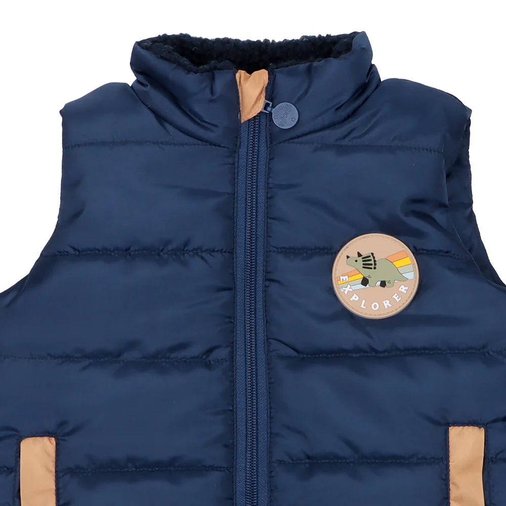 Parka Sin Manga Con Chiporro Niño Dino Infanti - Image 2