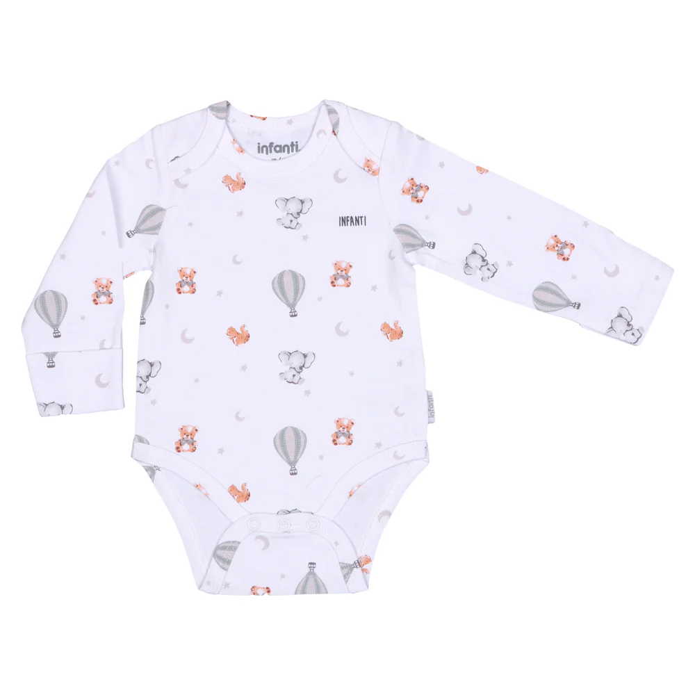 Quintupack Body Baby Animals Unisex Algodón Infanti Gris - Image 4