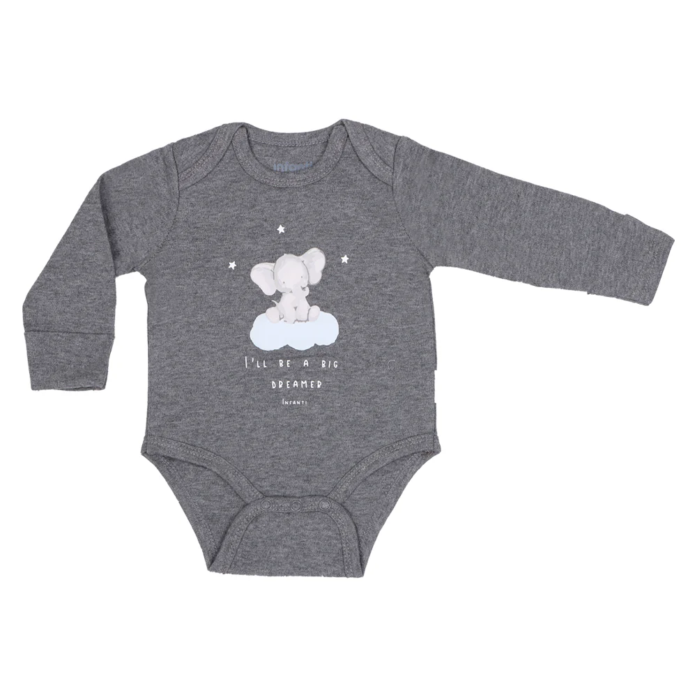 Quintupack Body Baby Animals Unisex Algodón Infanti Gris - Image 6