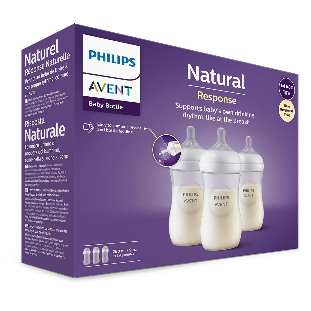 Set 3 Mamaderas Natural 3.0 260 ml Avent - Image 6