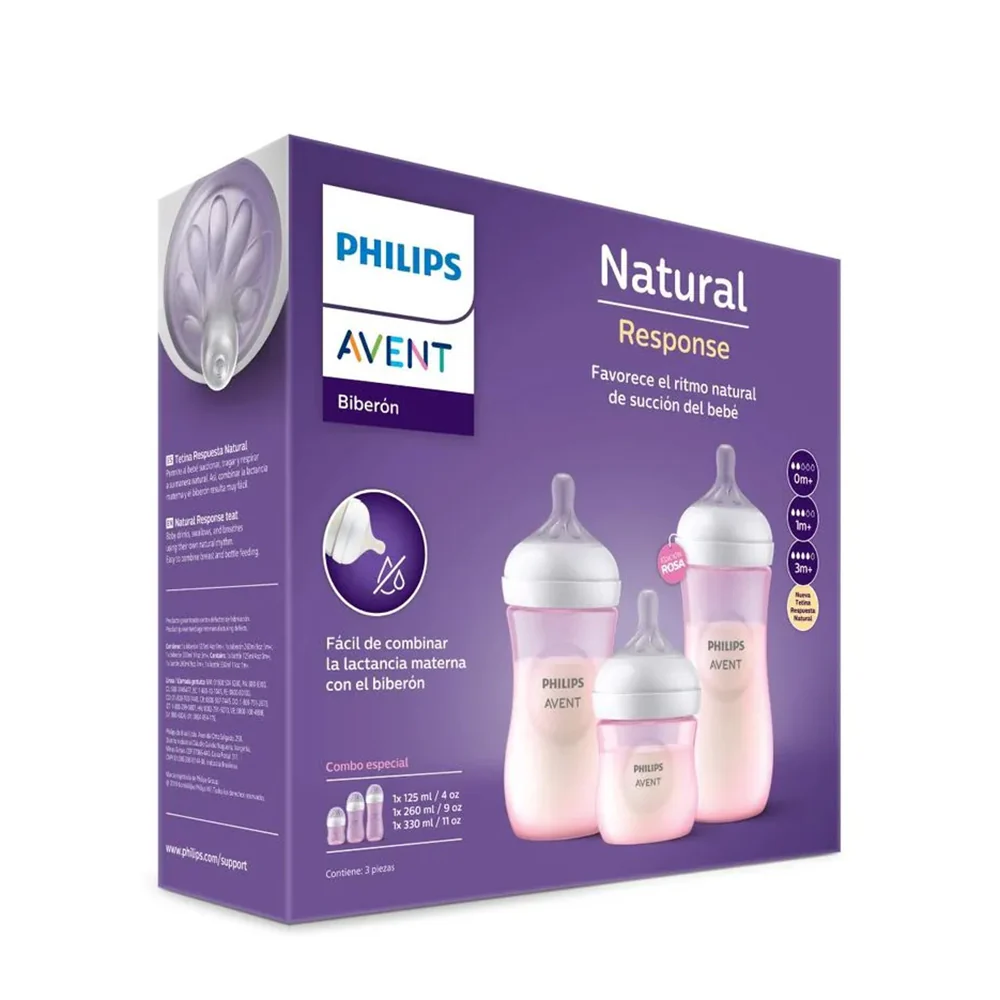 Set De 3 Mamaderas (125, 260, 330 Ml) Avent - Image 6