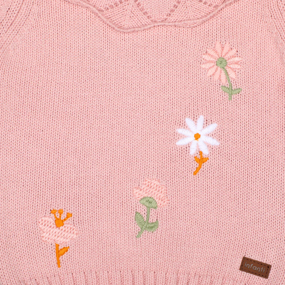 Sweater Bordado Flores Niña Infanti - Image 2