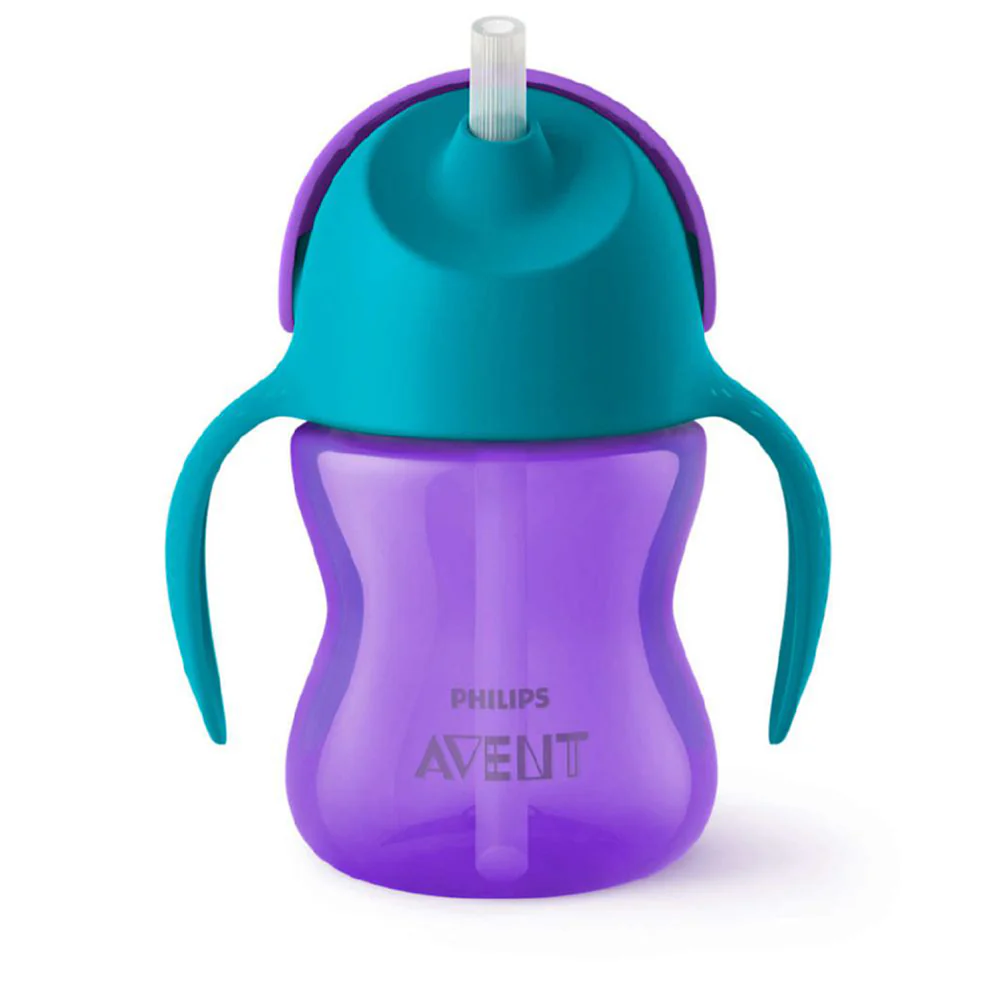 Vaso con Bombilla Flexible de 200 Ml/7 Oz Dino Niña Avent