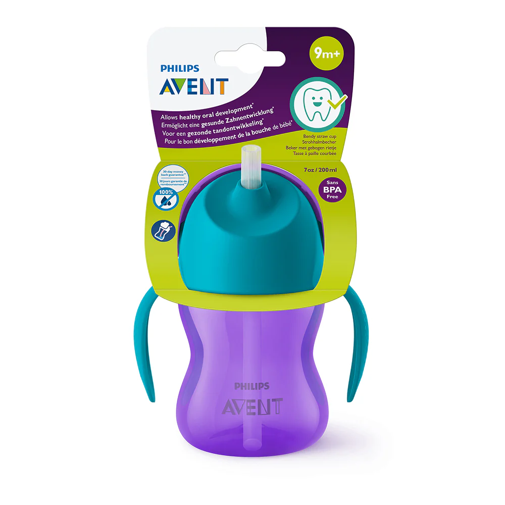 Vaso con Bombilla Flexible de 200 Ml/7 Oz Dino Niña Avent - Image 5